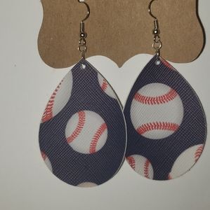 Faux leather earrings